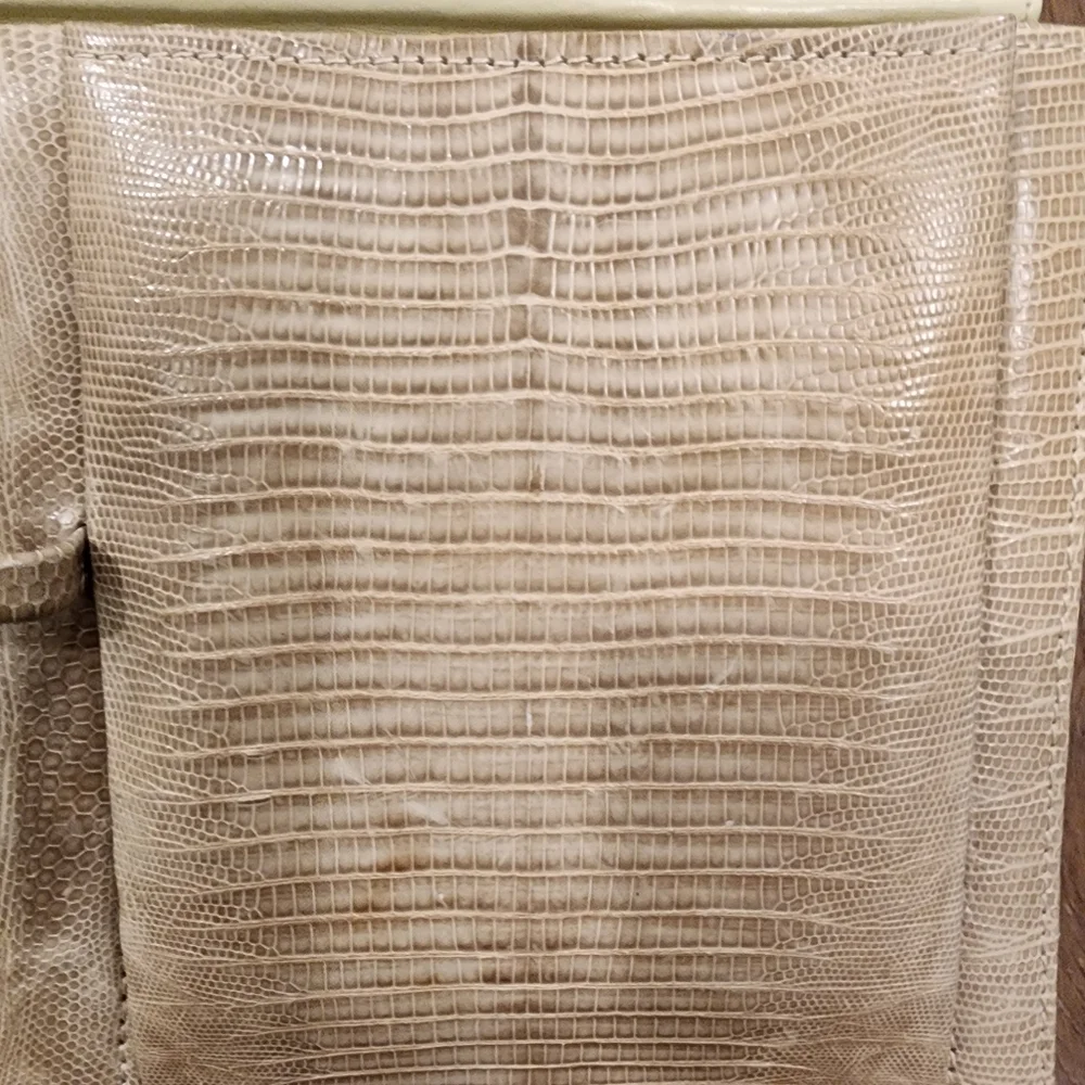 Vintage Freedom Shoes Reptile Top Handle Purse Bag 50s 60s Classic Neutral